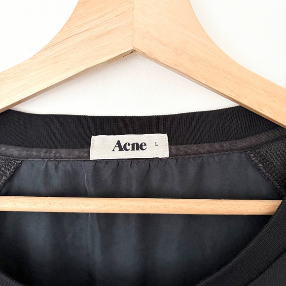 Acne studios mixed media silk blend pullover - Picture 3 of 6